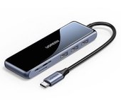 Adaptador Ugreen 80129 Cm314 Type-c A Hub Hdmi 3usb3.0 Sd/tf 4k60hz Para Huawei Mate40/p50 Samsung S20