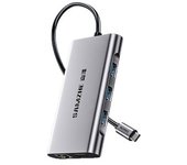 Adaptador Samzhe Tc-dk 10in1 Type-c A 3usb3.0 1000mbps Vga Aux 3.5mm Pd100w Hdmi Sd/tf Para Huawei Mate40/p50 Samsung S20