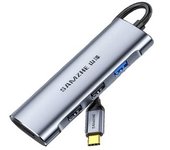 Adaptador Samzhe Th-01 4in1 Type-c A 2usb2.0 Usb3.0 Hdmi Para Huawei Mate40/p50 Samsung S20