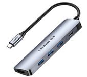 Adaptador Samzhe Tc-k5 5in1 Type-c A Hdmi 3usb3.0 Pd100w Para Huawei Mate40/p50 Samsung S20