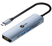 Adaptador Lecoo Lkc1305h 6in1 Type-c A 2usb3.0 Pd100w Hdmi Sd/tf Para Huawei Mate40/p50 Samsung S20