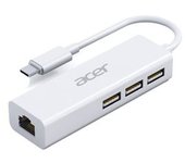 Adaptador Acer Hy41-t41 4in1 Type-c A 100mbps 3usb Para Huawei Mate40/p50 Samsung S20