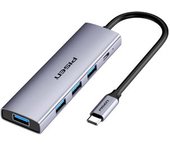 Adaptador Pisen Pgm-hb08 5in1 Type-c A 4usb3.0 Led 5v In Para Huawei Mate40/p50 Samsung S20
