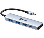 Adaptador Lecoo Lkc1303h 5in1 Type-c A Pd100w Hdmi 3usb3.0 Para Huawei Mate40/p50 Samsung S20