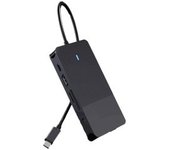 Adaptador Pisen Nj-tc06 10in1 Type-c A Hdmi 3usb3.0 Pd100w Sd/tf 1000mbps Vga Aux 3.5mm Para Huawei Mate40/p50 Samsung S20