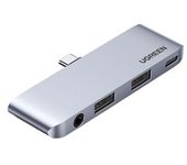Adaptador Ugreen 20198 Cm423 4in1 Type-c A Hub Aux 3.5mm Usb3.0 Pd100w Para Ipadpro