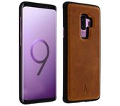 Carcasa Protectora Samsung Galaxy S9 Plus Rígida Piel Auténtica Akashi - Camel