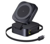 Cargador Inalámbrico Baseus Picogo 2-in-1 Magsafe Qi2 67w Negro