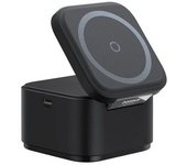 Baseus Bs-w531 Cargador Inalámbrico 2 En 1 Con Magsafe 20w Negro