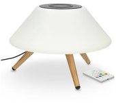 Cargador Inalámbrico Lámpara Ksix Omni 10w, Tecnología Qi, Altavoz Wireless, 7 Colores, Control Remoto