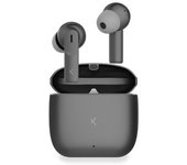 Auriculares Inalámbricos Ksix Meteor, Estuche Metálico, Enc, Autonomía 4+28 H, Control Táctil, Asistentes De Voz, Gris