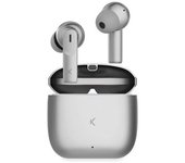Auriculares Inalámbricos Ksix Meteor, Estuche Metálico, Enc, Autonomía 4+28 H, Control Táctil, Asistentes De Voz, Plateado