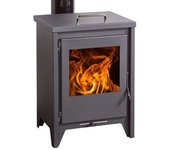 Estufa De Leña Con Horno Eco Design Modelo Bordeaux Premium