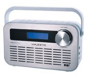 New Majestic Dab-843w Radio Portátil Digital Plata