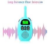 Walkie Talkies Recargables, Paquete De 2 (rosa, Azul), Niños, 3 Km De Largo Alcance
