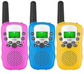 Walkie Talkies Para Niños, Paquete De 3, Alcance De 3 Millas De Largo Con Linternas Lcd Retroiluminadas