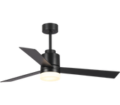 Blaupunkt - Ventilador De Techo Con Luz Led | 52 Pulgadas| 65 Watios | Función Invierno | 3 Aspas | Lámpara Led 18 W De Techo Con Ventilador | Mando A