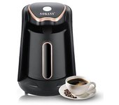 Sokany Cafetera Turca Eléctrica Con Cafetera De 250 Ml/1 Taza, Cafetera Espresso De Una Sola Porción, Cafetera Con Calefacción De 600 W, Preparación