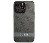 Funda Guess Para Apple Iphone 13 Pro Gris Con Logo Y Franja Gris