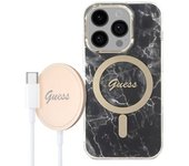 Carcasa Para Iphone 14 Pro Max Diseño De Mármol Y Cargador Magsafe