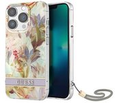 Carcasa Para Iphone 13 Pro Con Cordón Floral Pastel