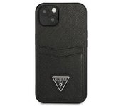 Funda Guess Diseño Saffiano Con Tarjetero Para Apple Iphone 13 Color Negro