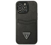 Funda Guess Diseño Saffiano Con Tarjetero Para Apple Iphone 13 Pro Max Color Negro