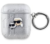 Estuche Para Airpods 1/2 Con Diseño Karl Y Choupette En Relieve