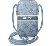 Funda Bolso Cartera De Piel Sintética Guess Para Teléfono Modelo 4g Azul Guphm4gdbl (mediana)