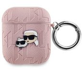 Estuche Para Airpods 1/2 Con Diseño Karl Y Choupette En Relieve