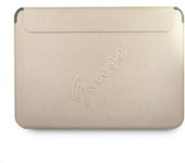 Funda Guess Para Portátil Y Tablet De 13" Diseño Saffiano Color Dorado Gucs13pusaslg