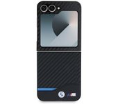 Funda Samsung Para Galaxy Z Flip 6 Modelo Blue Line Con Estampado De Carbono