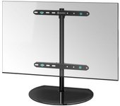 Onkron Soporte De Cristal De Sobremesa Para Tv De 32"-65", Carga Máx 35 Kg, Color Negro, Pt2-b