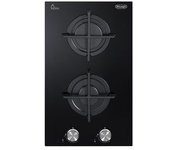 Placa De Cocina Empotrada De Longhi Nsl 230 Nc 30 Cm Gas 2 Fuegos Negro