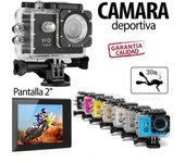 Camara Deportiva 2" Full Hd 1080p Sumergible Acuática 30m Accesorios