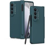 Capa De Telefone Anti-queda Para Pc Para Samsung Galaxy Z Fold5 5g, Com Película De Tela De Vidro Temperado E Caneta
