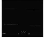 Sharp Vitrocerámica 59cm 4 Fuegos 1800w Negro - Kh6v08ft0k