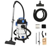 Aspirador En Seco Y Húmedo Plateado 1200 W 30 L Vidaxl