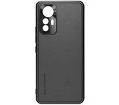Funda Para Xiaomi 12 Lite Semirrígida Silicona + Ecopiel Made For Xiaomi Negro