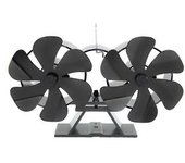 Mini Ventilador Para Hogar, Estufa De Calor Con Ventilador De 12 Aspas, Ventilador Ecológico Silencioso Para Leña Y Leña