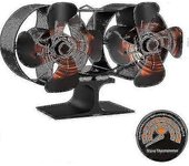 Motores Dobles Del Ventilador De La Estufa Eco - Ventilador Silencioso Accionado Por Calor Para Estufas