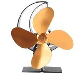 Ventilador De Estufa De Leña, Ventilador Para Hogar De 4 Aspas, Alimentado Por Calor, Circulación Rápida Y Cálida, Ventilador Térmico Con Patrón De