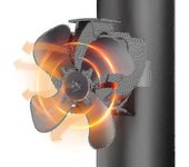 Ventilador De Estufa De Leña, Ventilador De Chimenea Silencioso De 4 Aspas, Fijo En Tubería, Ventilador De Estufa Para Chimenea/estufa De Leña/gas/