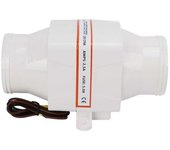 Soplador En Línea De 3 Pulgadas, 12v, 130cfm, Eléctrico, Resistente Al Agua, Soplador De Aire De Sentina Marina Con Ventilador De 4 Aspas Para Barco