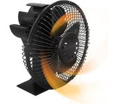 Ventilador De Estufa Caliente De 5 Aspas Con Protector, Ecológico Y Eficiente Para Estufas/chimeneas De Leña