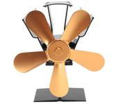 Ventilador De Estufa De Leña, Ventilador De Chimenea De 5 Aspas, Ventilador De Estufa Accionado Por Calor Para Estufa De Leña, Quemador De Leña De