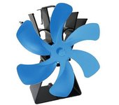 Ventilador Para Chimenea, Ventilador De Leña Térmico, Diseño Silencioso Para Hogares Ecológicos, 6 Aspas Azules
