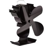Dww-upgrade Ventilador De Calor De 4 Aspas Para Estufa De Leña - Ventilador Ecológico Y Eficiente (negro)