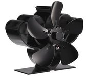 Ventilador De Estufa De Calor De 5 Aspas Para Leña/quemador De Leña/chimenea Protección Contra Sobrecalentamiento Y Funcionamiento Silencioso