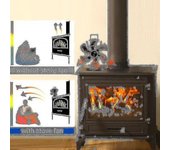 Ventilador De Aire Caliente Ventilador Para Chimenea Aspa Del Ventilador Caja De Madera Ardiente